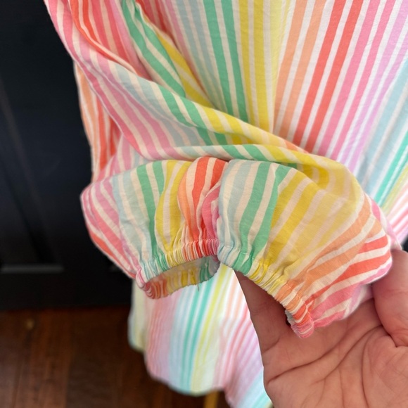 Michelle McDowell AMELIA PASTEL STRIPE TUNIC DRESS L - Picture 3 of 10